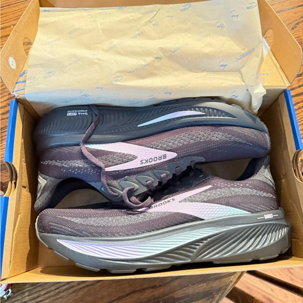 NWT Brooks Ghost 17 Grey/Clearwater/Purple - Picture 3 of 7